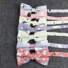 Bow Ties Men's Cotton Adjustable Unisex Butterflies Printed Pink Tuxedo Party Wedding Butterfly Tie For Men.