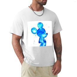 Men's Tank Tops Blue Mouse T-Shirt Summer Sweat Shirt Fitted T Shirts For Men