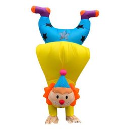 Sand Play Water Fun Handstand Clown Inflatable Costume Adult Funny Blowup Outfit Cosplay Party Dress Suit 230711