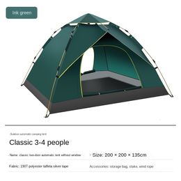 Tents and Shelters Tents for 3-4 Person Instant Pop-Up Automatic Dome Tent with Floor Tarp Quick Setup for Family Beach Hiking High Waterproof 230711