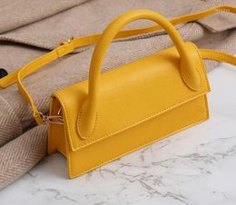 Evening Bags 2023 Summer Yellow Small Women's Long Leather Tote Bag Fashion Top Handle Shoulder
