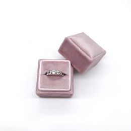Jewellery Boxes Wholesale High Quality Package Box in Velvet Quadrilateral 10PCS for Ring accessories 230710