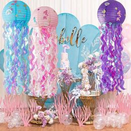Other Event Party Supplies Mermaid Decorations Litte Jellyfish Paper Lantern Under the Sea Decor Girl Babyshower Birthday 230711