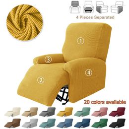 Chair Covers Polar Fleece Recliner Cover Sofa Slipcovers Washable Pet Single Couch Lazy Boy Armchair Solid Color 4Pcs Split