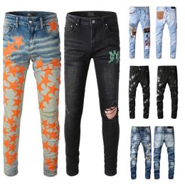 Jeans mens jeans designer jeans broken hole jean Same Style High Quality Fashion Jean blue black white fashion style hot trousers