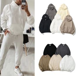 designer hoodies for men women pullover hoody sweatshirt letter printed long sleeve crewneck loose hooded sweater white black cotton streetwear clothing M-3XL