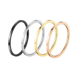 Thin Rings for Women Titanium Steel Rose Gold Colour Korean Jewellery Men