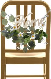 Decorative Flowers Wedding Aisle Decoration | Chair Artificial Back Floral Rustic Decorations 1Pc