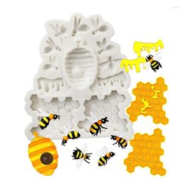 Baking Moulds Honeycomb Bee Silicone Sugarcraft Cupcake Mould Fondant Cake Decorating Tools