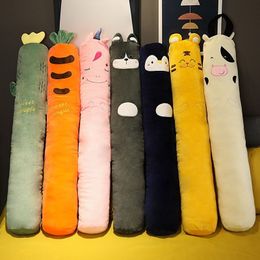 Plush Dolls Cartoon Animals Long Pillow Plants Cushion Carrot Unicorn Tiger Husky Cow Stuffed Toys Bedroom Sleeping Gifts 230710