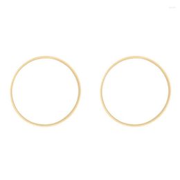 Decorative Flowers 2X Dream Bamboo Rings Wooden Circle Round Catcher DIY Hoop For Flower Wreath House Garden Plant Decor 26Cm & 23Cm