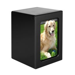 Other Cat Supplies Pet Urns Beautiful Cremation Urn With Picture Frame Dog Wooden For Beloved Pets 230710