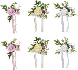 Decorative Flowers Wedding Aisle Decorations - Silk Roses For Ceremony Party Decor Chairs A