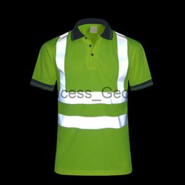 Others Apparel Quick Dry Safety Clothing Night Work Tshirt Reflective Tops Workwear Dry Fit T Shirt Vest Breathable Work Safety Clothes x0711