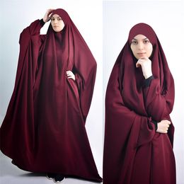 Turkey Eid Muslim Women Hijab Dress Prayer Garment Jilbab Abaya Full Cover Ramadan Long Khimar Gown Abayas Islamic Clothes Niqab218u