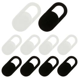 Black White 6 PCS Factory whole WebCam Sliding Plastic Shutter Cover for Laptop Camera Cover Macro Lens Tablet Mobile Phone