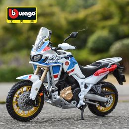 Aircraft Modle Bburago 1 18 Honda Africa Twin Adventure Static Die Cast Vehicles Collectible Hobbies Motorcycle Model Toys 230710