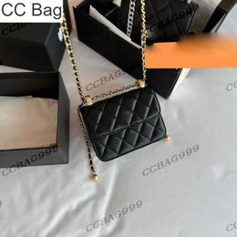 CC Bag Mini Diagonal Shoulder Chain Mouth Red Bag Gold Tone Metal Double Gold Ball Adjustable Length Women Luxury Designer Fashion Handbag Coin Purse Suitcase 11x10c