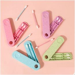 Other Home Garden Reusable Sile Swab Recycling Buds Swabs Sticks With Box For Ear Cleaning Cosmetic Makeup Drop Delivery Dhetn