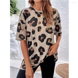 Women's T Shirts Summer Fashion T-shirt Y2k Clothes 3D Leopard Print O-neck Short-sleeve Tops Tees 2023 Oversized Shirt Woman Clothing