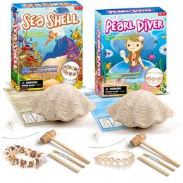 Party Games Crafts DIY Craft Beads Toys For Children Shell Pearl Girl Creative Birthday Gift Arts And Kids 230710