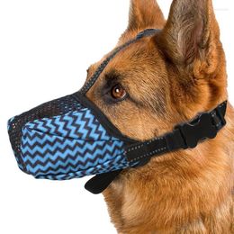 Dog Car Seat Covers Muzzle Pet No Bark Breathable Mouth Guard Prevents Biting Barking Chewing Adjustable Soft Muz