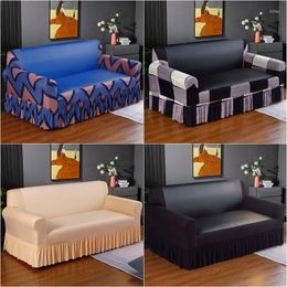 Chair Covers Pu Leather Sofa Skirt Cover For Living Room WaterProof Non Slip Couch Nordic Slipcovers Funiture Protector