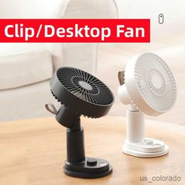 Electric Fans Desktop Rechargeable Fan Small Portable Air Conditioning Appliances Auto Rotation Ventilador 3-speed Wind Silent for Home Office R230712