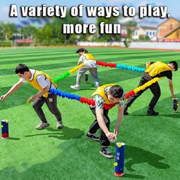 Intelligence toys Outdoor Games Team Building Develop Sport Entertainment Toys Children Elasticity Rope Circle Running Push for Kids Sensory 230711