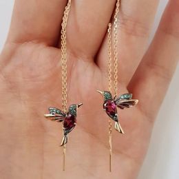 Stud Fashion Little Bird Drop Long Hanging Earrings for Women Elegant Girl Tassel Earring Stylish Jewellery Personality Gift 230710