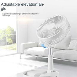 Electric Fans Cameras USB Folding Telescopic Floor Fan 3600mA Charging Portable Electric FAN Mute Convenient Storage Desktop Fans Office Room Lobby