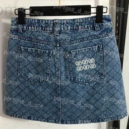 Plus size Dresses designer Women Denim Short Dress Letters Back Design Mini Skirt Summer Fashion Jeans SRZS