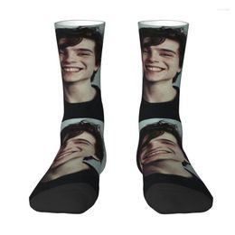 Men's Socks Handsome Face Timothee Chalamet Mens Crew Unisex Cool Spring Summer Autumn Winter Dress