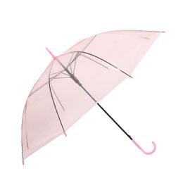 Transparent Umbrellas Clear PVC See Through Umbrellas Long Handle Party Wedding Travel Dating Events J Hook Stick Umbrella HW0063