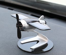 Novelty Games Mini Car Air Freshener Solar Panel Aeroplane Model with Solid Fragrant Car Perfume Car Interior Ornaments Auto Decor Accessories 230710