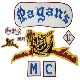 NEW ARRIVAL Pagan Motorcycle Patch 1% Biker Rider Vest MC Embroidered Patch For Back of Jacket Patch G0412 194I