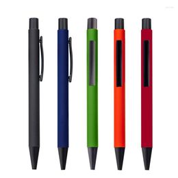 Pcs Press Ballpoint Pen 1.0mm Black/Blue Retractable Office W3JD