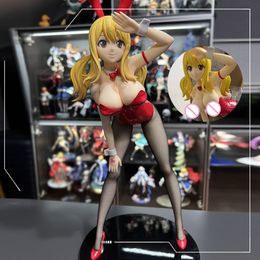 Movie Games 40CM FREEing B-style Anime Bunny Girl Figure Fairy Tail Lucy Heartfilia 1/4 PVC Action Figure Adult Collection model doll gifts