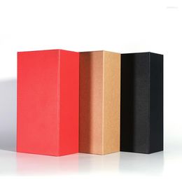 Gift Wrap 20Pcs/Lot Magnet Flip Black Folding Tea Packaging Box Premium Storage Birthday Cardboard Wholesale