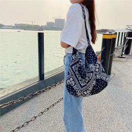 Evening Bags Fashion Womens Ethnic Style Canvas Large Capacity Shoulder Bag Shopping Retro Leisure Travel Handbag 230711