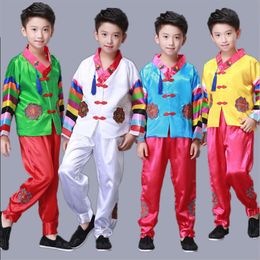 Kid boy Traditional Korean clothing Male Hanbok hanfu Clothes Hanfu holiday party Performance dance costume for children2953