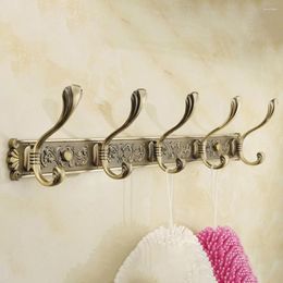 Hooks Antique Brass Robe Hook Hanging Wall Mount Hanger Bathroom Decorative Coat Clothes Rack Accessories Organiser