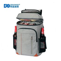 Ice Packs/Isothermic Bags DENUONISS 22L Cooler Bag 100% Leakpoof Large Insulated Bag Outdoor Picnic Beach Thermal Bag Cooler Car Refrigerator For Food 230710