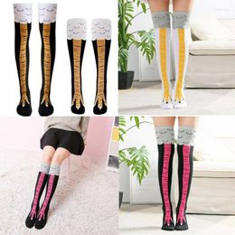 Women Socks 3D Funny Chicken Winter Autumn Girl Leg Cluck Novelty Knee Thight High Socking Fitness Gift