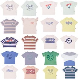 T shirts 2023 Wyn Summer Kids Girl Boy T shirt Designer Cotton Children Short Sleeve Tee Shirt Brand Baby Basic School Clothes Top 230711