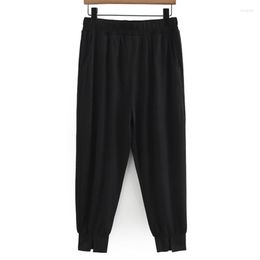 Pants Plus Size Harem Women Clothing High Waist Casual Black With Slit Leg Opening Bottoms Curve Trousers Spring Summer 2023