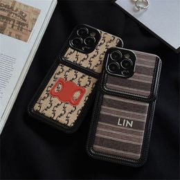 Luxury Designer Brand Phonecase Fashion Letter Phones Shell Stripe Phone Covers For Iphone 11 11Promax 12 13Pro 14 Protective Cases