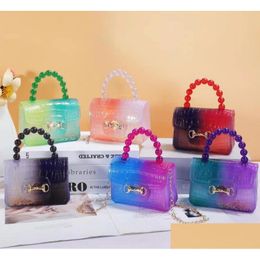 Handbags Mini Baby Lipstick Handbag Fashion Children Crossbody Jelly Bag Kids Mes Coin Wallet Drop Delivery Maternity Accessories Bag Dhj26