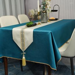 Table Cloth High Quality Modern Minimalist El Rectangular High-end Waterproof Dining Tablecloth