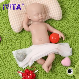 Dolls IVITA WG1509 15inch 1800g 100 Silicone Reborn Baby Doll Realistic Unpainted Girl Bebe with Clothes for Children Toys 230710